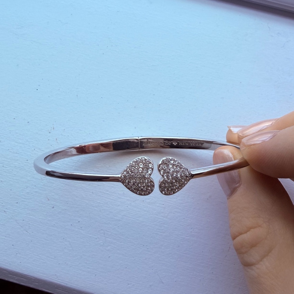 Kate Spade Silver Heart CZ Cuff